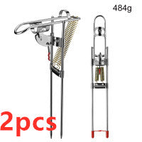 Pet Outdoor Stainless Steel Automatic Spring Fishing Rod Holder Bracket