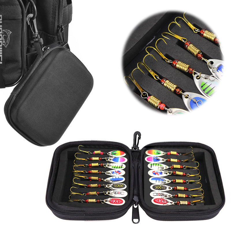 Pet Outdoor Rotating Sequin Fly Hook Fishing Tackle Bag Set