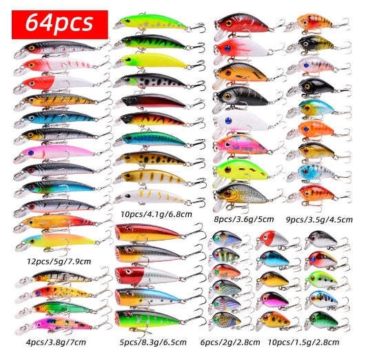 Pet Outdoor 43 Piece Portable Fishing Gear Bait Set