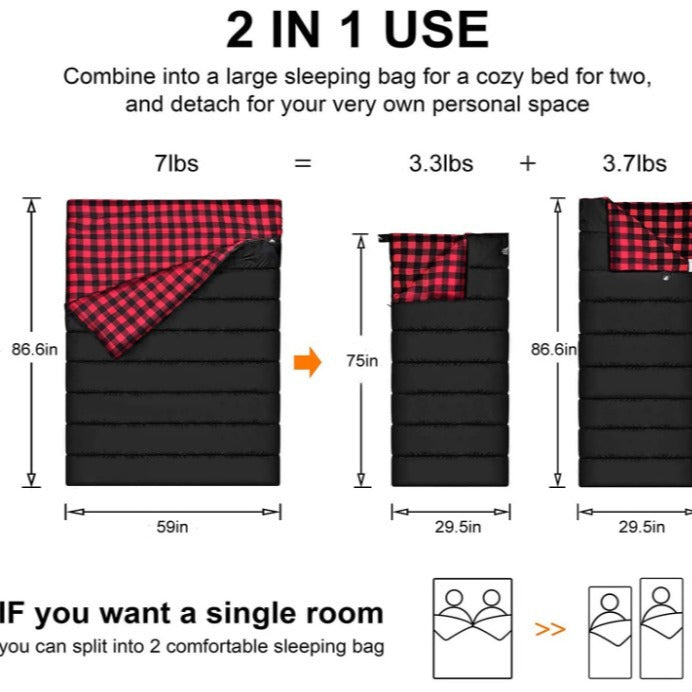 Outdoor Camping Camping Flannel Sleeping Bag