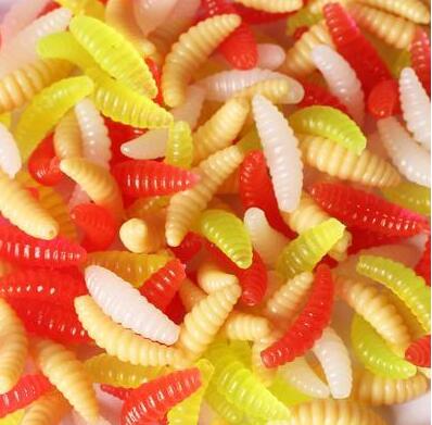 Pet Outdoor Soft Maggot Grub Fishing Lure Bait Set