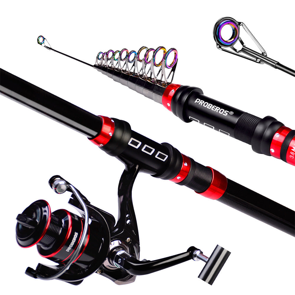 Pet Outdoor Long Cast Fishing Rod Reel Line Bag Combo Set