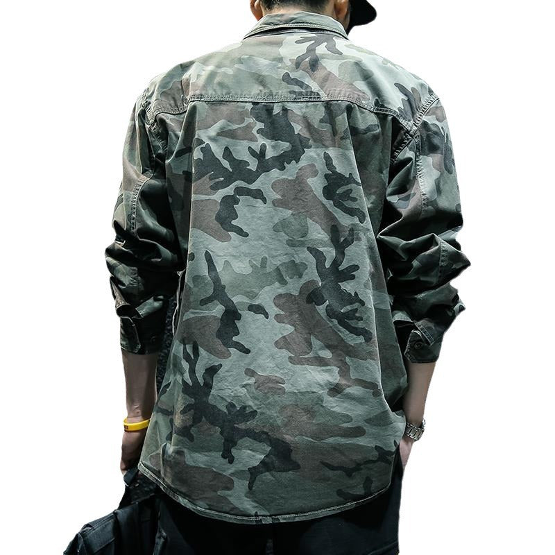 Long Sleeve Tooling Shirt Jacket Men