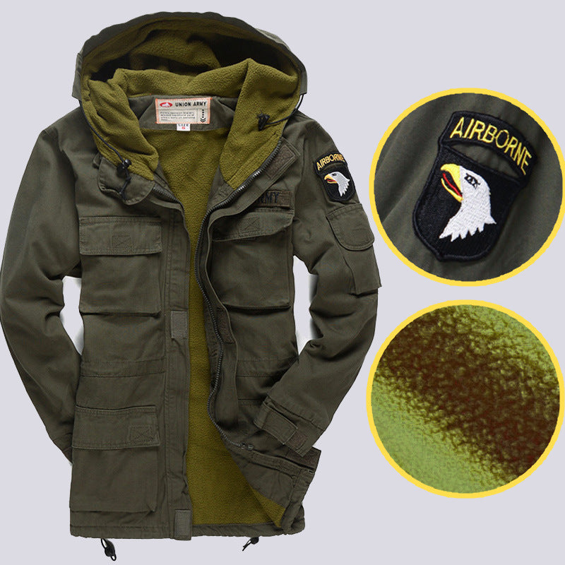 Men's Camouflage Cotton Casual Warm Windbreaker Jacket